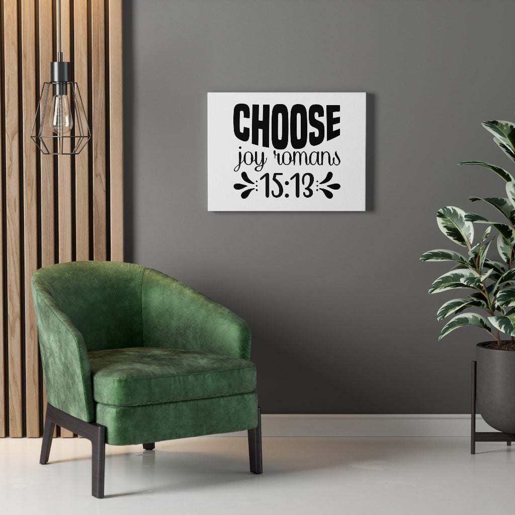 Scripture Walls Choose Joy Dots Romans 15:13 Bible Verse Canvas Christian Wall Art Ready to Hang Unframed-Express Your Love Gifts