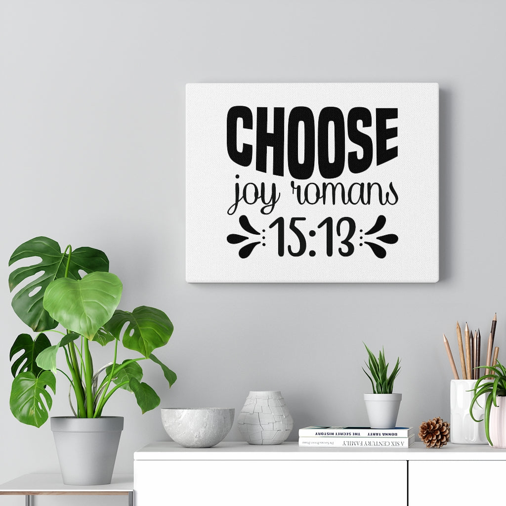 Scripture Walls Choose Joy Dots Romans 15:13 Bible Verse Canvas Christian Wall Art Ready to Hang Unframed-Express Your Love Gifts