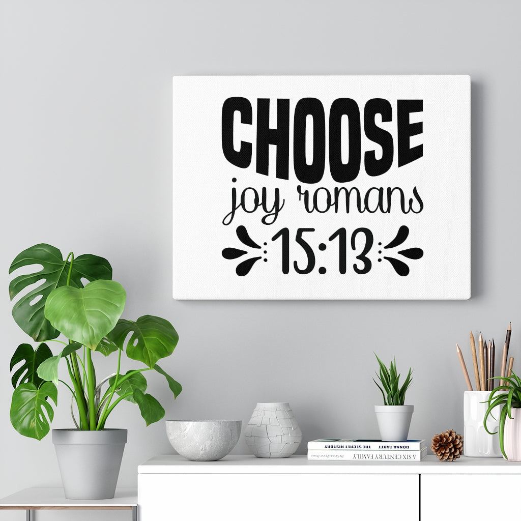 Scripture Walls Choose Joy Dots Romans 15:13 Bible Verse Canvas Christian Wall Art Ready to Hang Unframed-Express Your Love Gifts