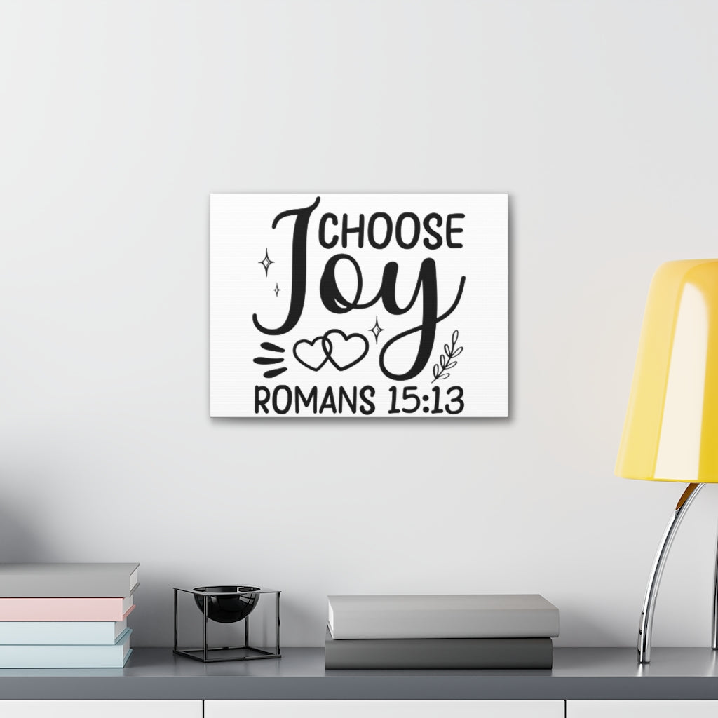 Scripture Walls Choose Joy Hearts Romans 15:13 Bible Verse Canvas Christian Wall Art Ready To Hang Unframed-Express Your Love Gifts