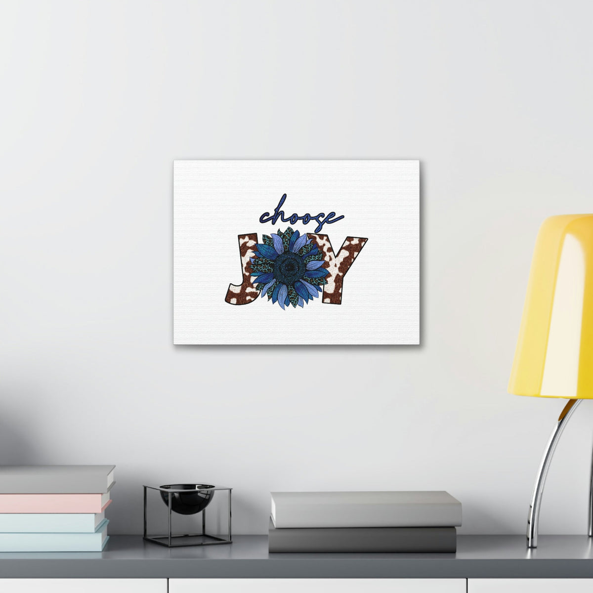 Scripture Walls Choose Joy Philippians 4:4 Blue Flower Christian Wall Art Bible Verse Print Ready to Hang Unframed-Express Your Love Gifts
