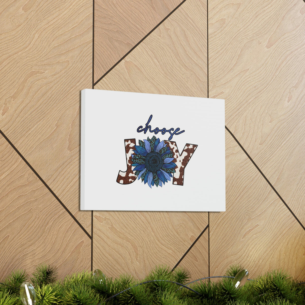Scripture Walls Choose Joy Philippians 4:4 Blue Flower Christian Wall Art Bible Verse Print Ready to Hang Unframed-Express Your Love Gifts