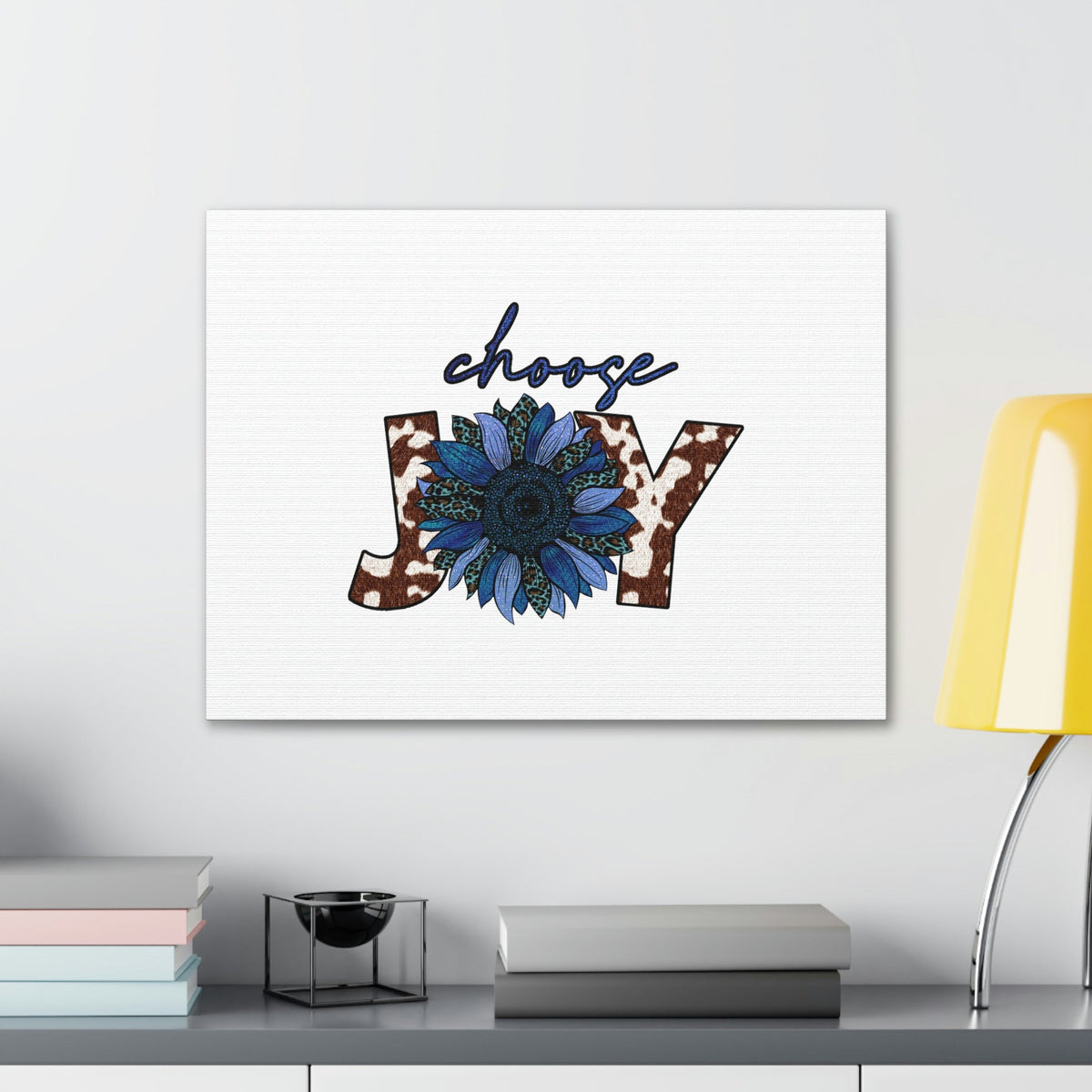 Scripture Walls Choose Joy Philippians 4:4 Blue Flower Christian Wall Art Bible Verse Print Ready to Hang Unframed-Express Your Love Gifts