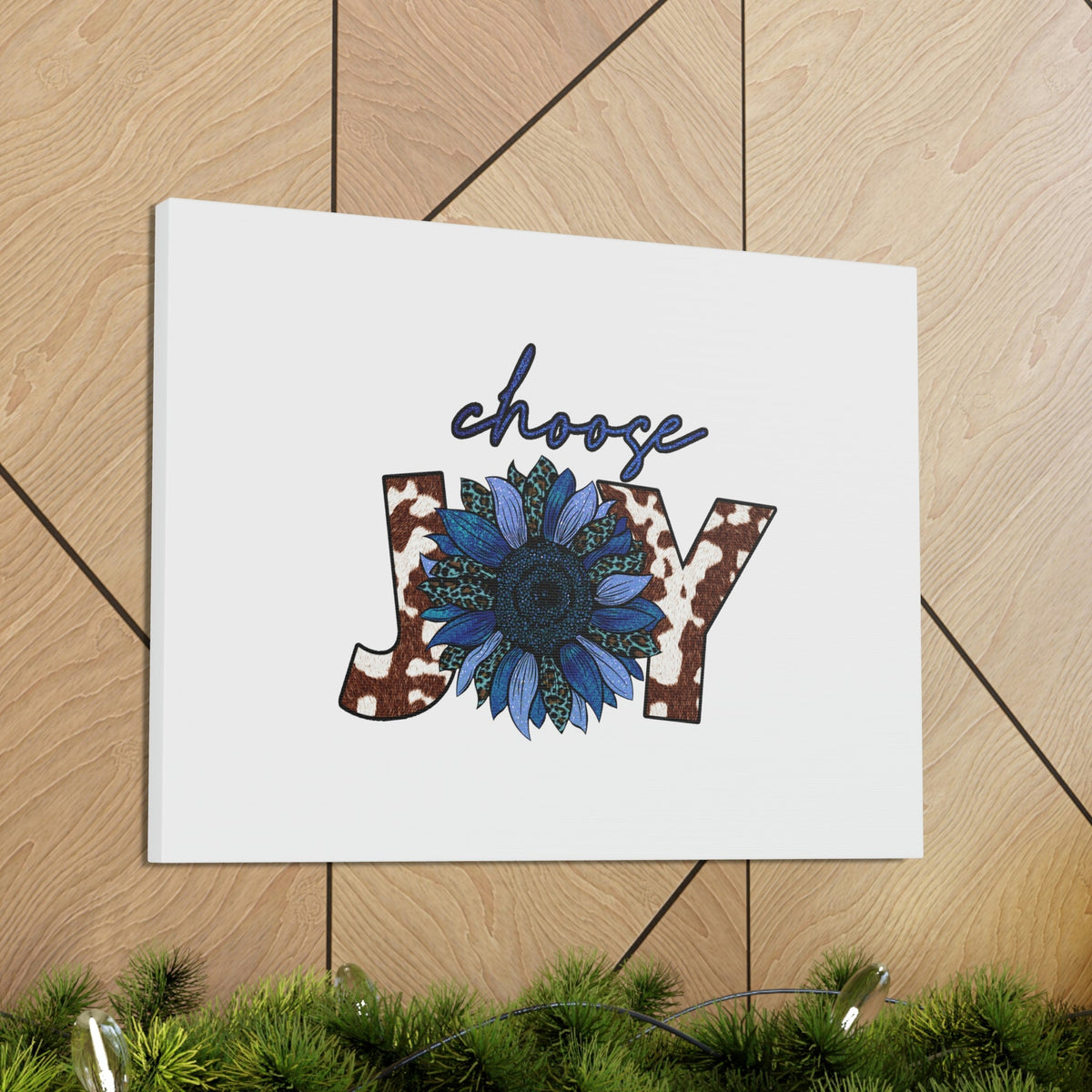 Scripture Walls Choose Joy Philippians 4:4 Blue Flower Christian Wall Art Bible Verse Print Ready to Hang Unframed-Express Your Love Gifts