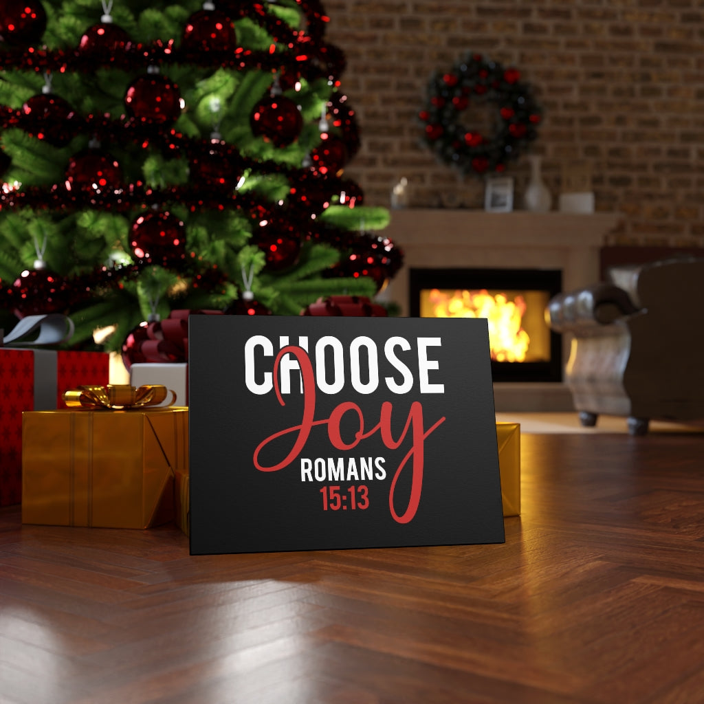 Scripture Walls Choose Joy Romans 15:13 Black Bible Verse Canvas Christian Wall Art Ready to Hang Unframed-Express Your Love Gifts