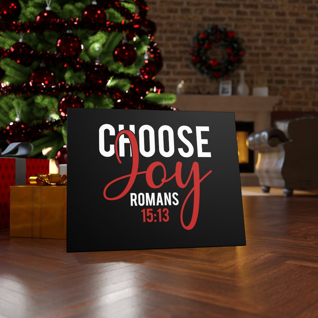 Scripture Walls Choose Joy Romans 15:13 Black Bible Verse Canvas Christian Wall Art Ready to Hang Unframed-Express Your Love Gifts