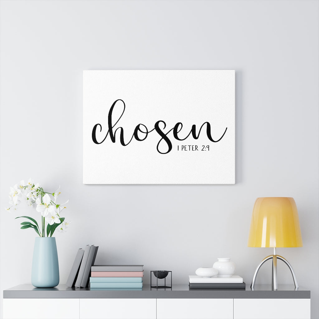 Scripture Walls Chosen 1 Peter 2:9 Plain Bible Verse Canvas Christian Wall Art Ready to Hang Unframed-Express Your Love Gifts