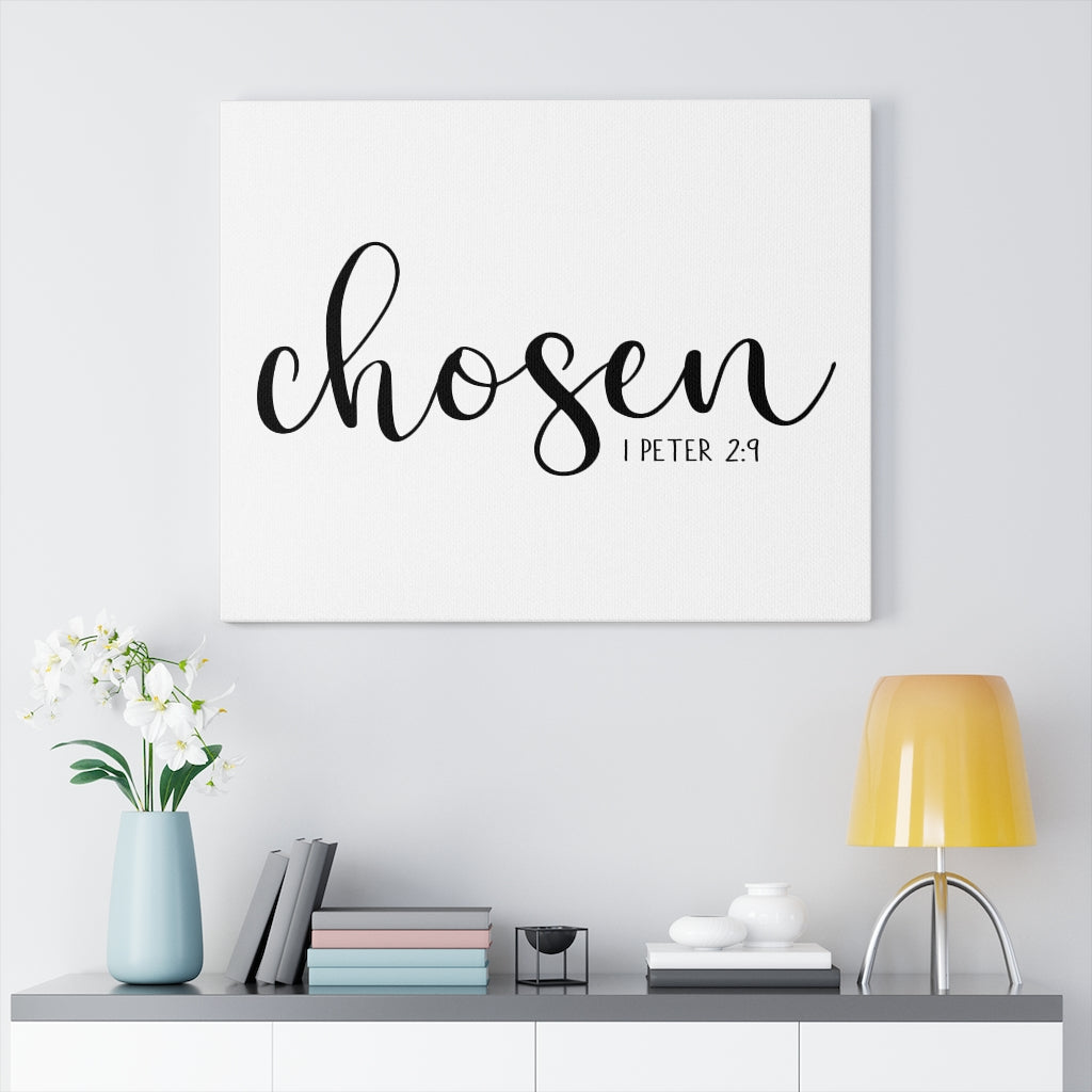 Scripture Walls Chosen 1 Peter 2:9 Plain Bible Verse Canvas Christian Wall Art Ready to Hang Unframed-Express Your Love Gifts