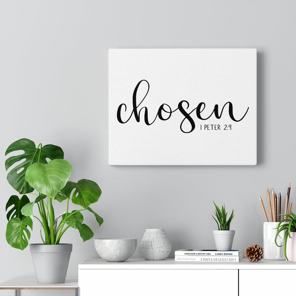 Scripture Walls Chosen 1 Peter 2:9 Plain Bible Verse Canvas Christian Wall Art Ready to Hang Unframed-Express Your Love Gifts