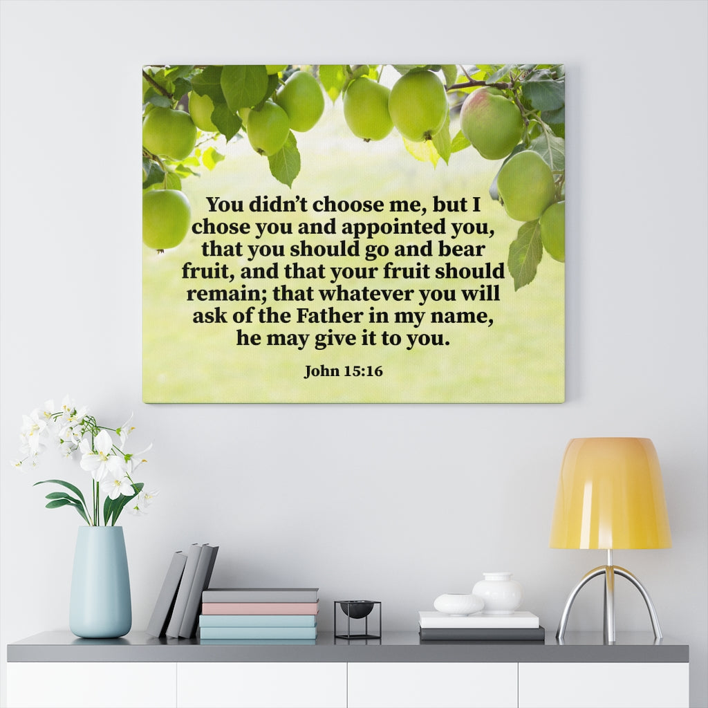 Scripture Walls Chosen by God John 15:16 Wall Art Christian Home Decor Unframed-Express Your Love Gifts