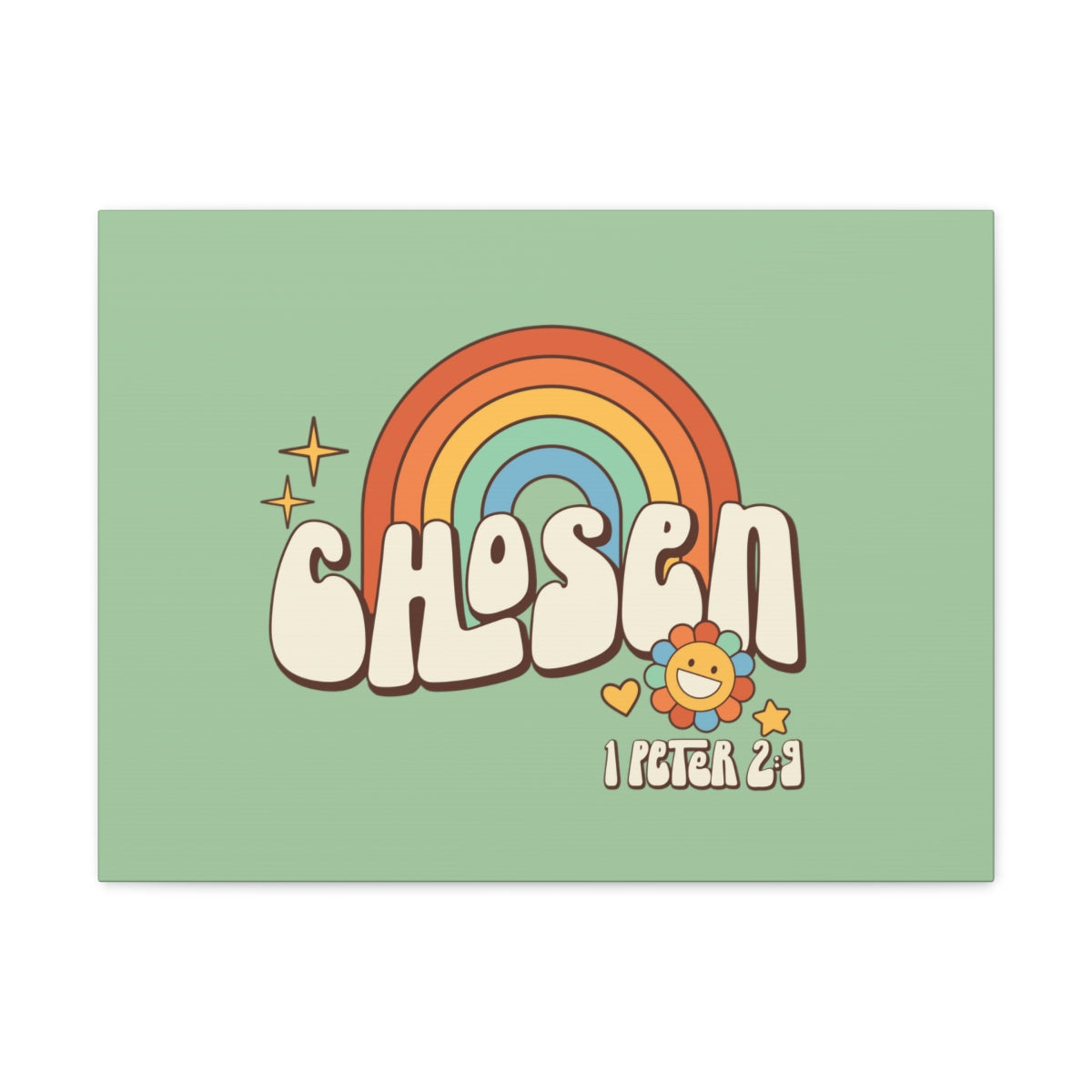 Scripture Walls Chosen Rainbow 1 Peter 2:9 Bible Verse Canvas Christian Wall Art Ready to Hang Unframed-Express Your Love Gifts