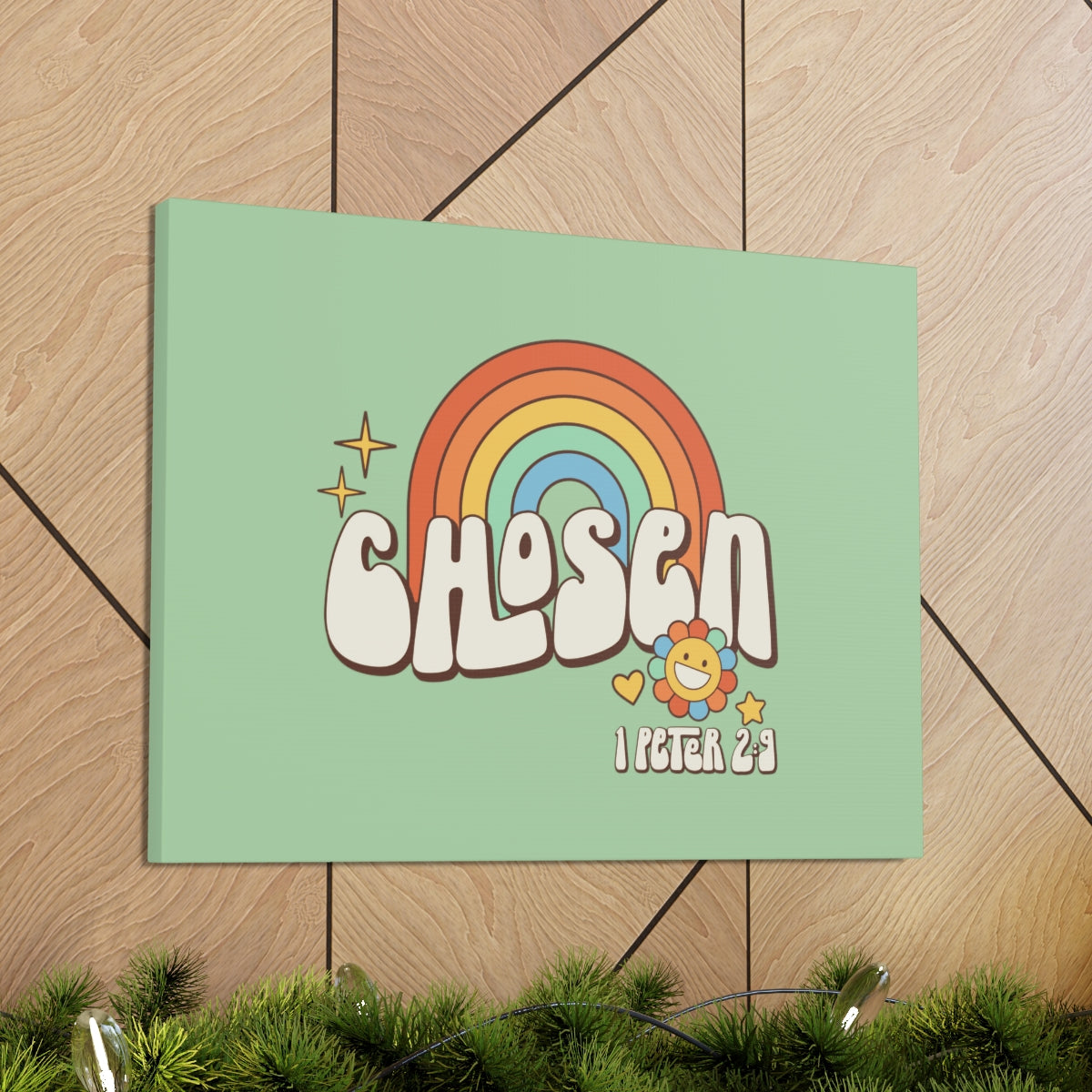 Scripture Walls Chosen Rainbow 1 Peter 2:9 Bible Verse Canvas Christian Wall Art Ready to Hang Unframed-Express Your Love Gifts