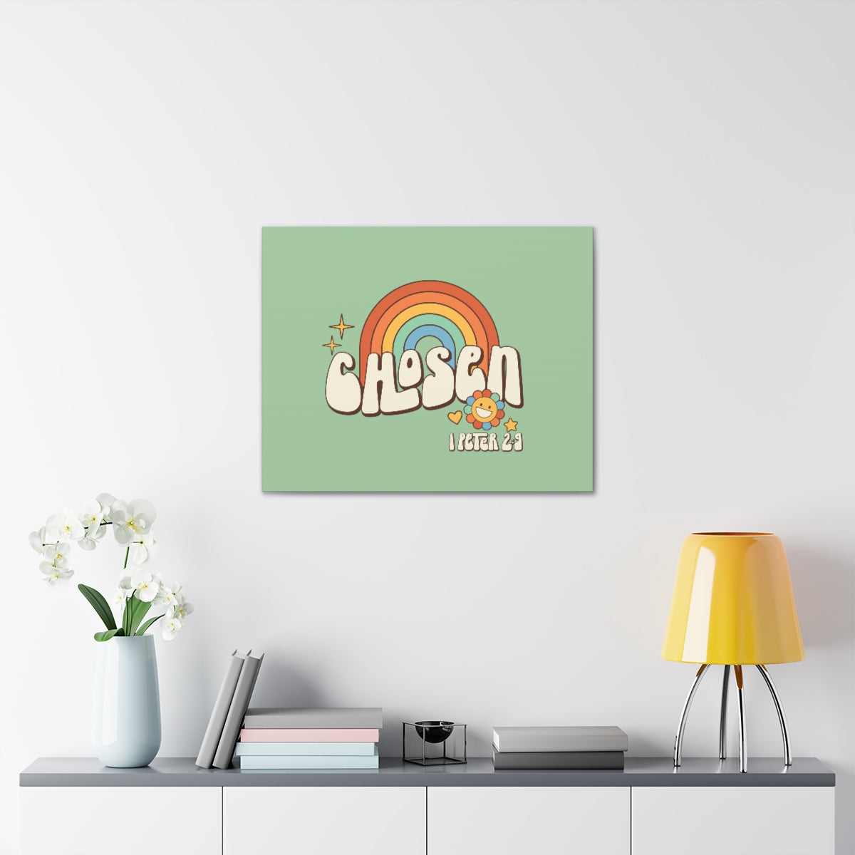 Scripture Walls Chosen Rainbow 1 Peter 2:9 Bible Verse Canvas Christian Wall Art Ready to Hang Unframed-Express Your Love Gifts