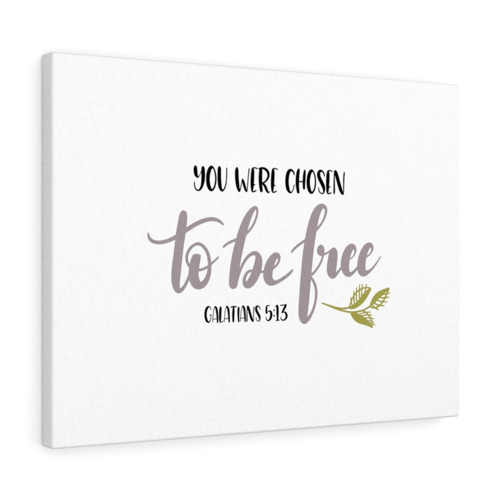 Scripture Walls Chosen To Be Free Galatians 5:13 Plain Bible Verse Canvas Christian Wall Art Ready to Hang Unframed-Express Your Love Gifts
