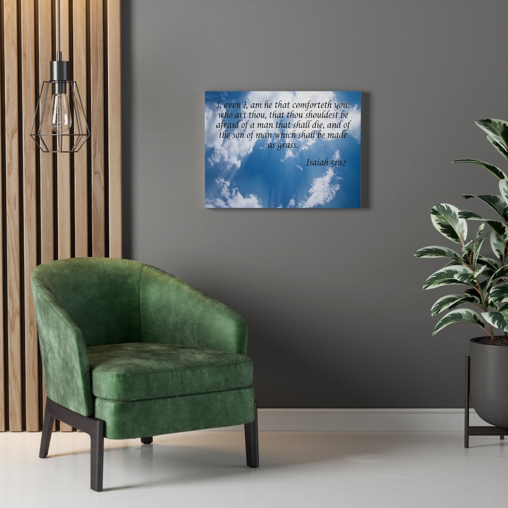 Scripture Walls Christ Comforts You Isaiah 51:12 Wall Art Christian Home Decor Unframed-Express Your Love Gifts