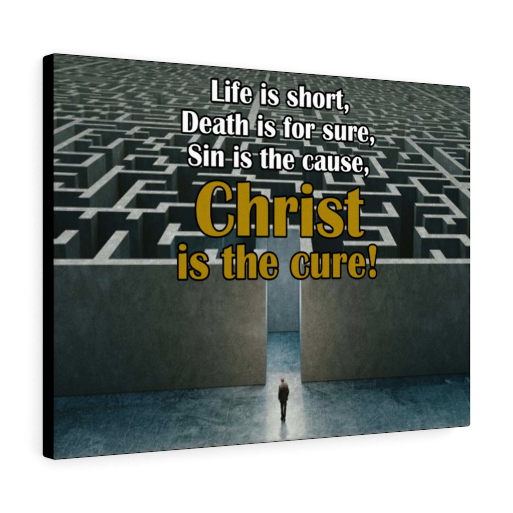Scripture Walls Christ Cures Romans 6:23 Bible Verse Canvas Christian Wall Art Ready to Hang Unframed-Express Your Love Gifts