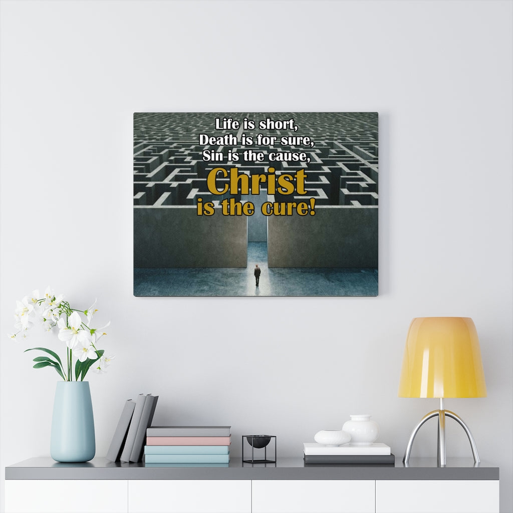 Scripture Walls Christ Cures Romans 6:23 Bible Verse Canvas Christian Wall Art Ready to Hang Unframed-Express Your Love Gifts
