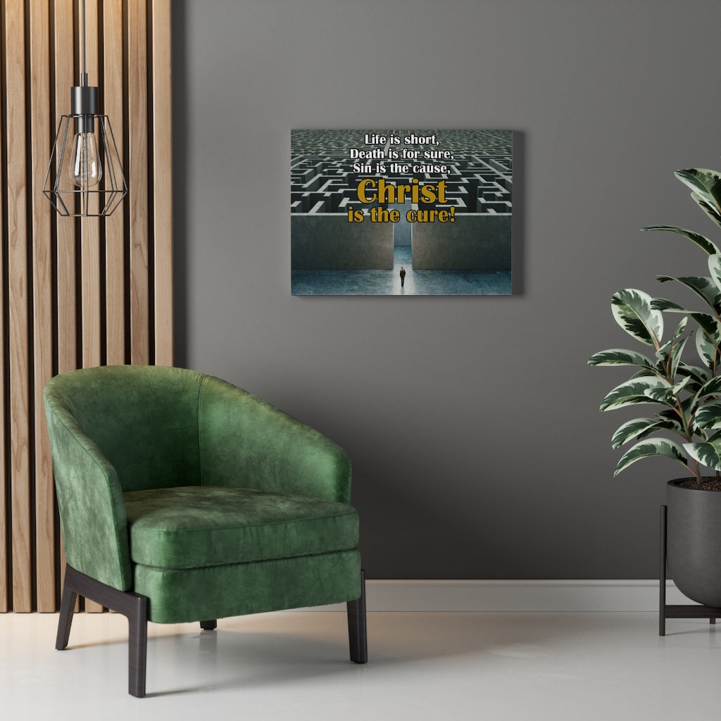 Scripture Walls Christ Cures Romans 6:23 Bible Verse Canvas Christian Wall Art Ready to Hang Unframed-Express Your Love Gifts