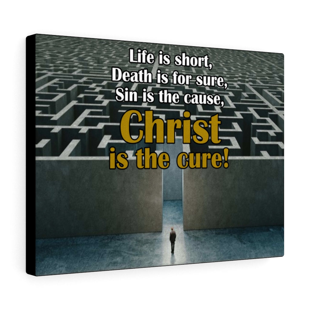 Scripture Walls Christ Cures Romans 6:23 Bible Verse Canvas Christian Wall Art Ready to Hang Unframed-Express Your Love Gifts