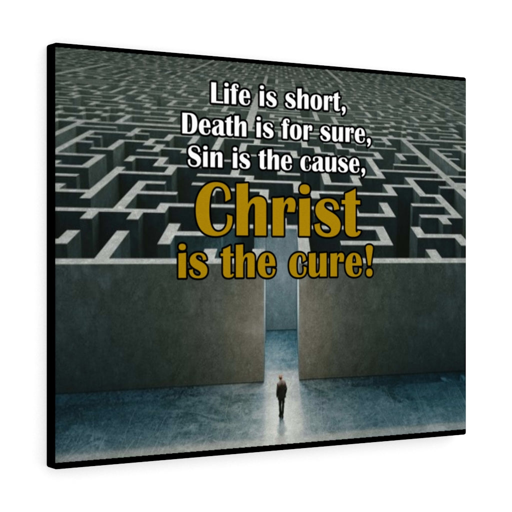 Scripture Walls Christ Cures Romans 6:23 Bible Verse Canvas Christian Wall Art Ready to Hang Unframed-Express Your Love Gifts