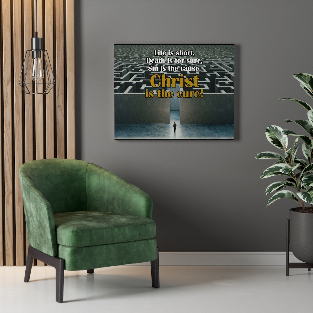 Scripture Walls Christ Cures Romans 6:23 Bible Verse Canvas Christian Wall Art Ready to Hang Unframed-Express Your Love Gifts