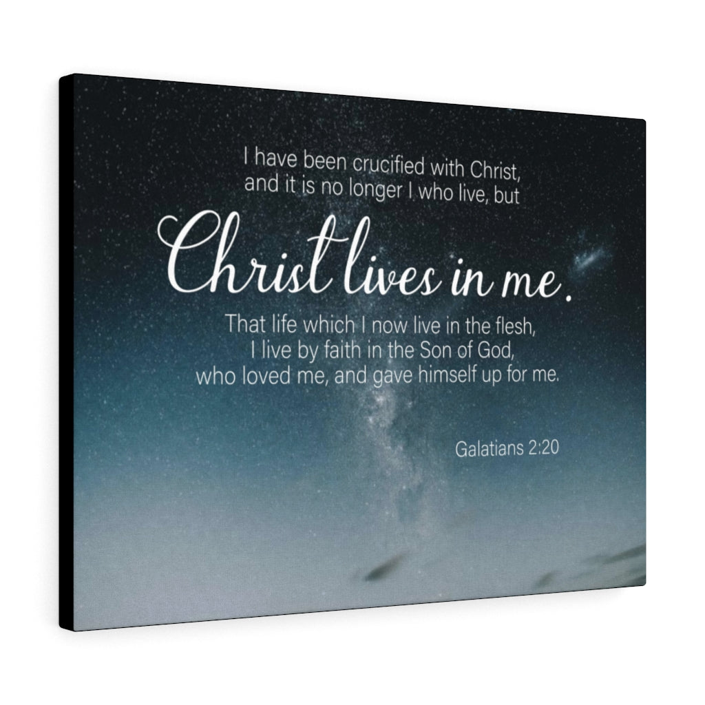 Scripture Walls Christ Lives in Me Galatians 2:20 Wall Art Christian Home Decor Unframed-Express Your Love Gifts