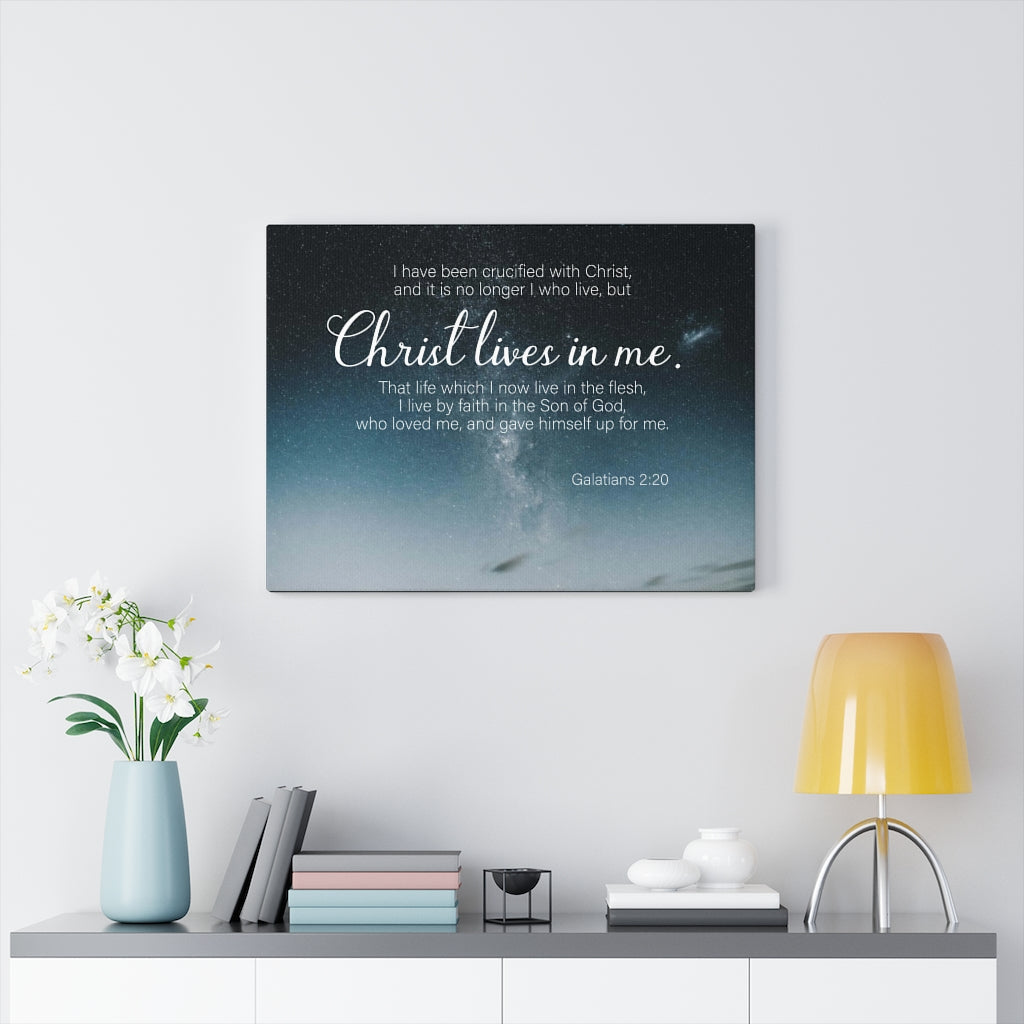 Scripture Walls Christ Lives in Me Galatians 2:20 Wall Art Christian Home Decor Unframed-Express Your Love Gifts