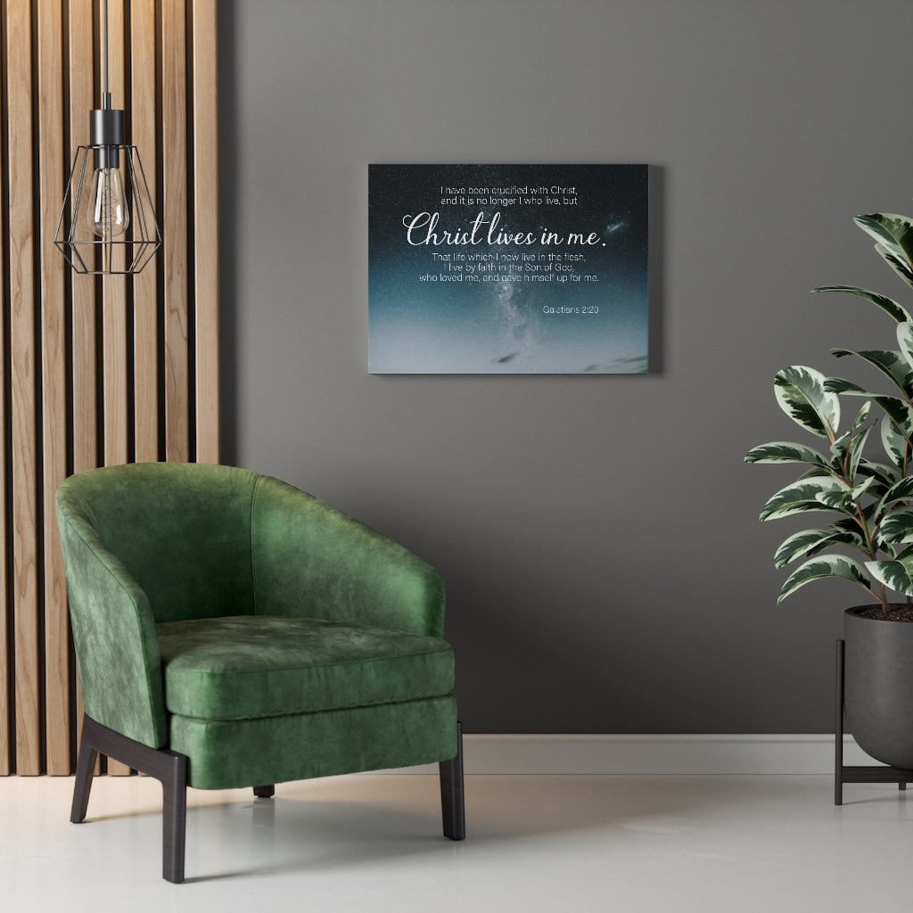 Scripture Walls Christ Lives in Me Galatians 2:20 Wall Art Christian Home Decor Unframed-Express Your Love Gifts