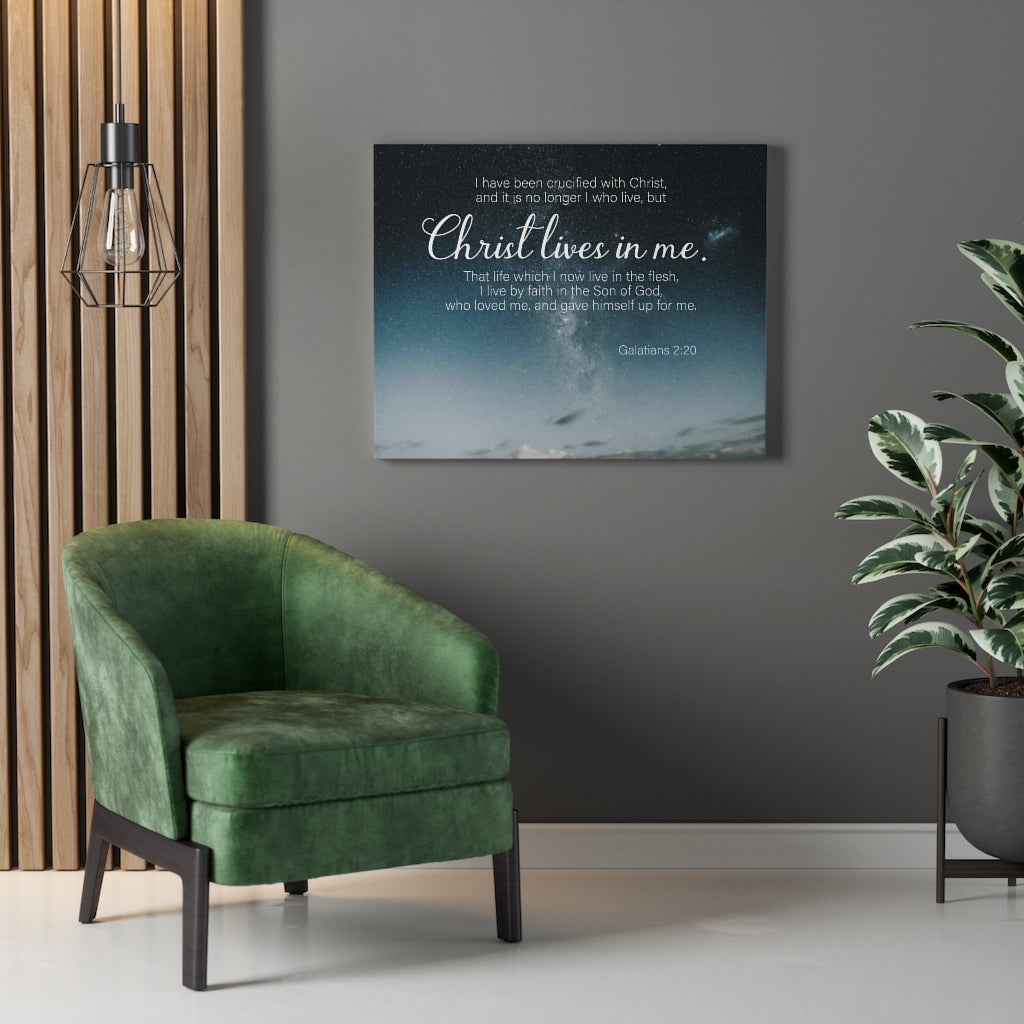Scripture Walls Christ Lives in Me Galatians 2:20 Wall Art Christian Home Decor Unframed-Express Your Love Gifts