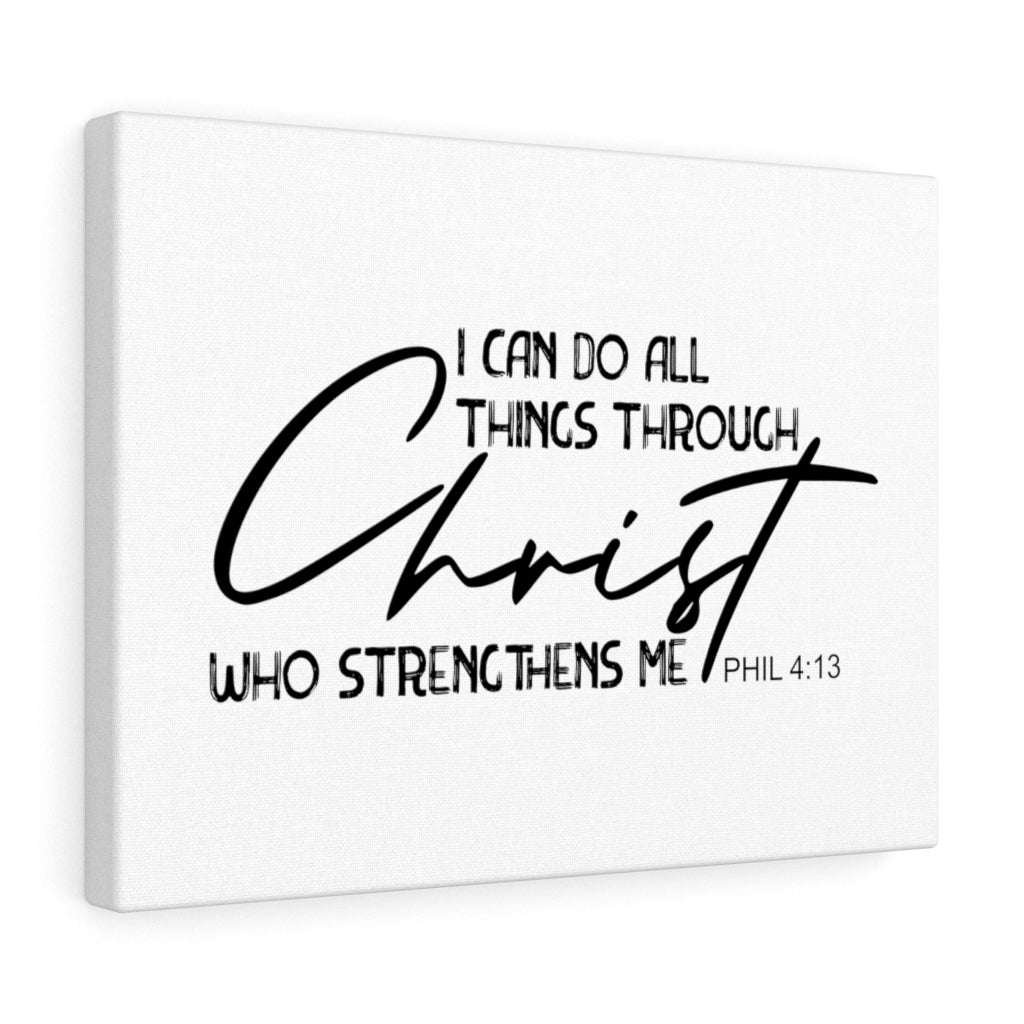Scripture Walls Christ Who Strengthens Me Phil 4:13 Bible Verse Canvas Christian Wall Art Ready to Hang Unframed-Express Your Love Gifts