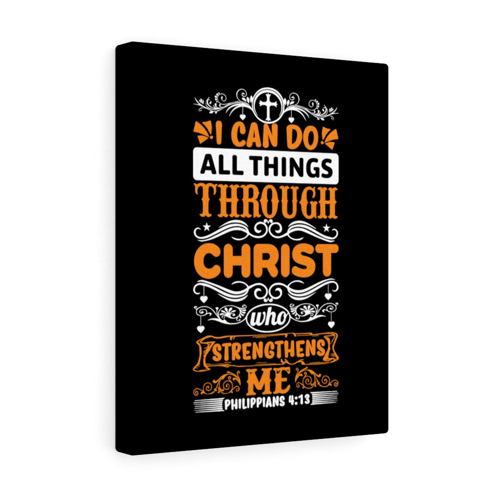 Scripture Walls Christ Who Strengthens Me Philippians 4:13 Bible Verse Canvas Christian Wall Art Ready to Hang Unframed-Express Your Love Gifts