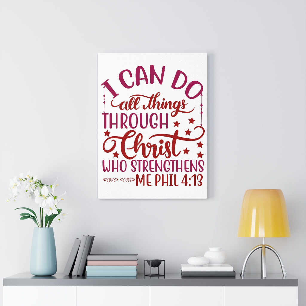 Scripture Walls Christ Who Strengthens Philippians 4:13 Christian Wall Art Bible Verse Print Ready Unframed-Express Your Love Gifts