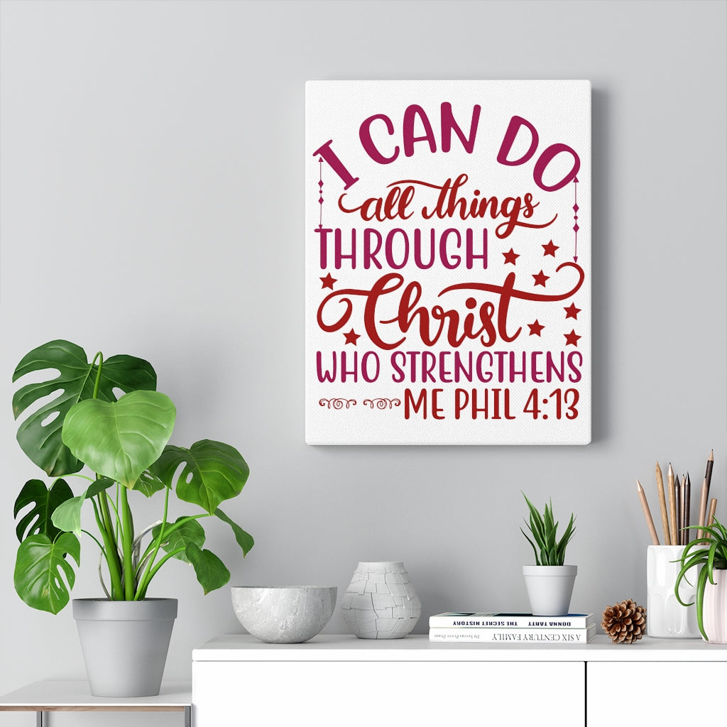 Scripture Walls Christ Who Strengthens Philippians 4:13 Christian Wall Art Bible Verse Print Ready Unframed-Express Your Love Gifts
