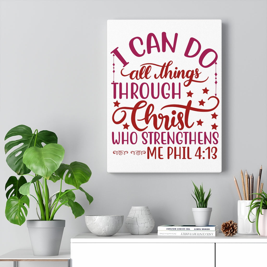 Scripture Walls Christ Who Strengthens Philippians 4:13 Christian Wall Art Bible Verse Print Ready Unframed-Express Your Love Gifts
