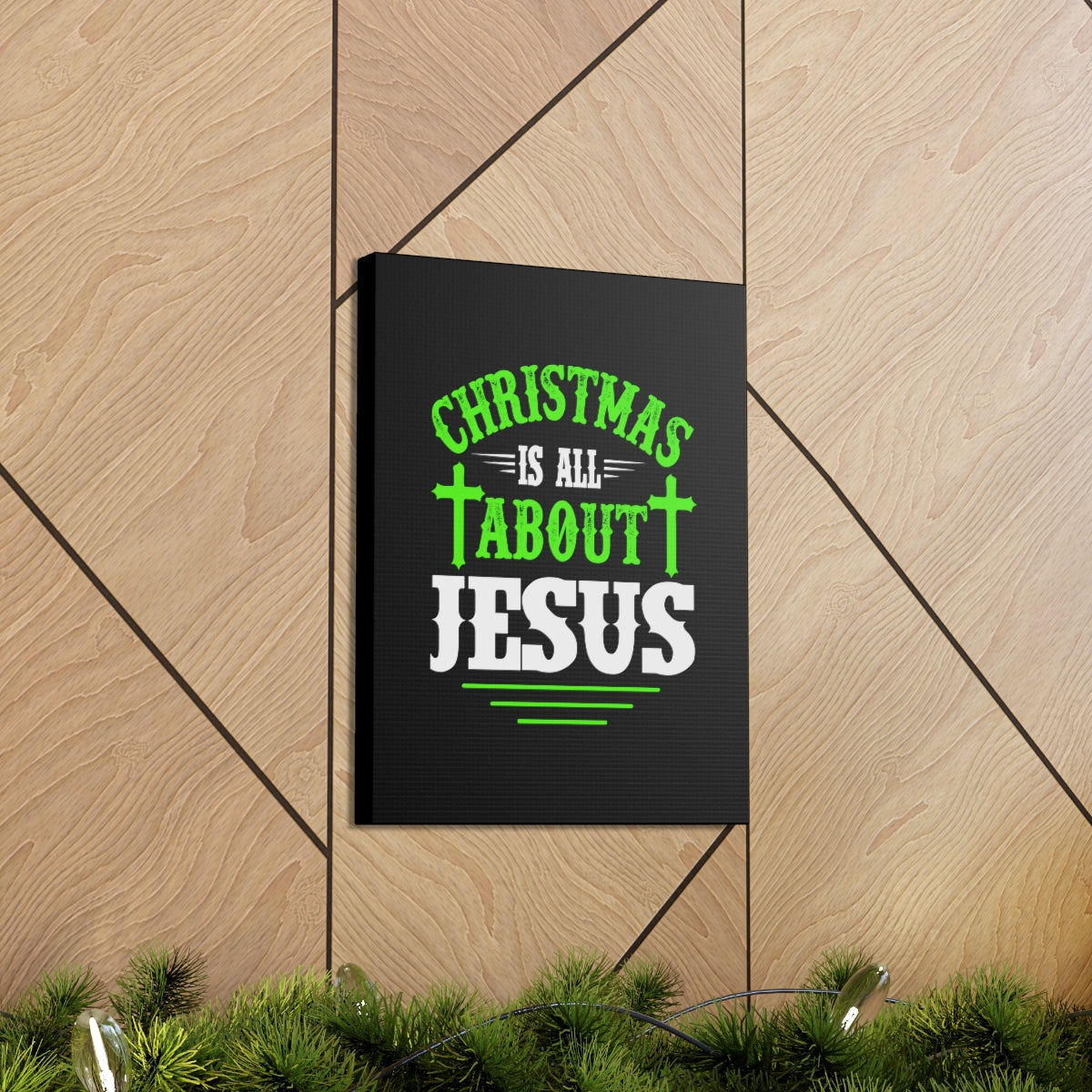 Scripture Walls Christmas Is All About Jesus Luke 2:11 Christian Wall Art Bible Verse Print Ready to Hang Unframed-Express Your Love Gifts