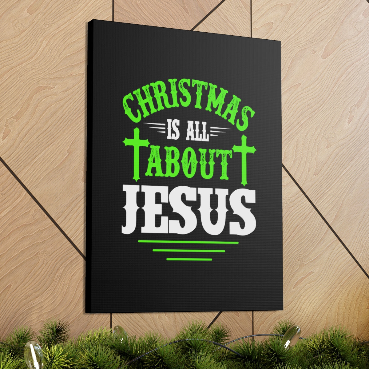 Scripture Walls Christmas Is All About Jesus Luke 2:11 Christian Wall Art Bible Verse Print Ready to Hang Unframed-Express Your Love Gifts