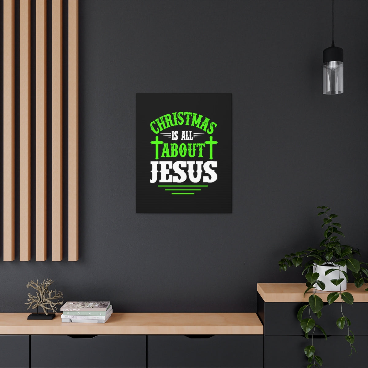 Scripture Walls Christmas Is All About Jesus Luke 2:11 Christian Wall Art Bible Verse Print Ready to Hang Unframed-Express Your Love Gifts
