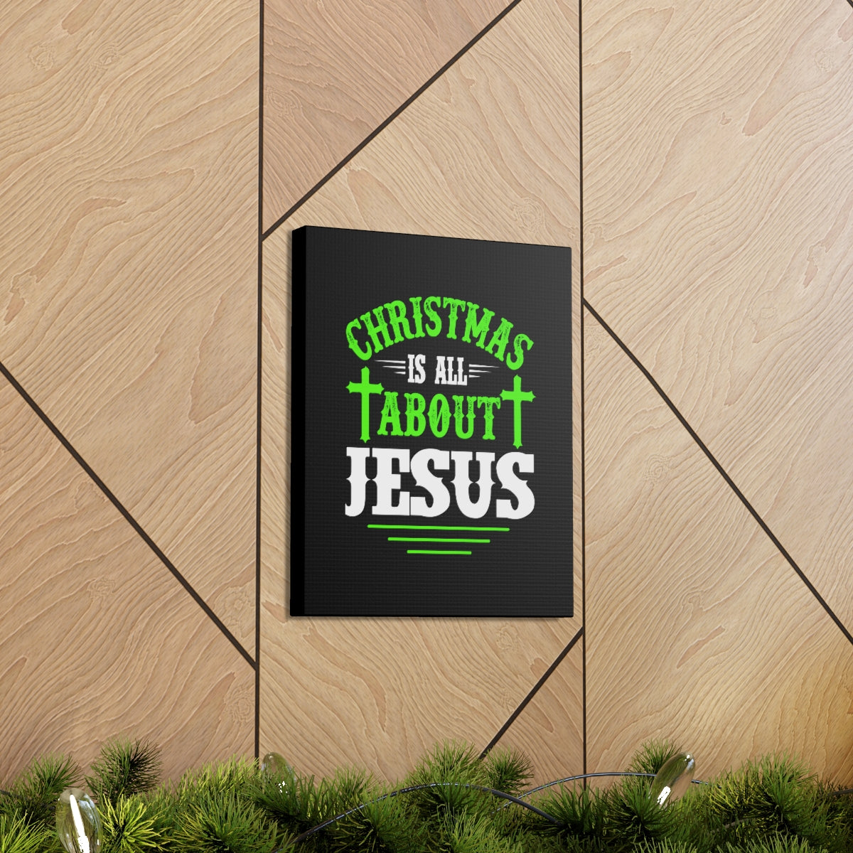 Scripture Walls Christmas Is All About Jesus Luke 2:11 Christian Wall Art Bible Verse Print Ready to Hang Unframed-Express Your Love Gifts
