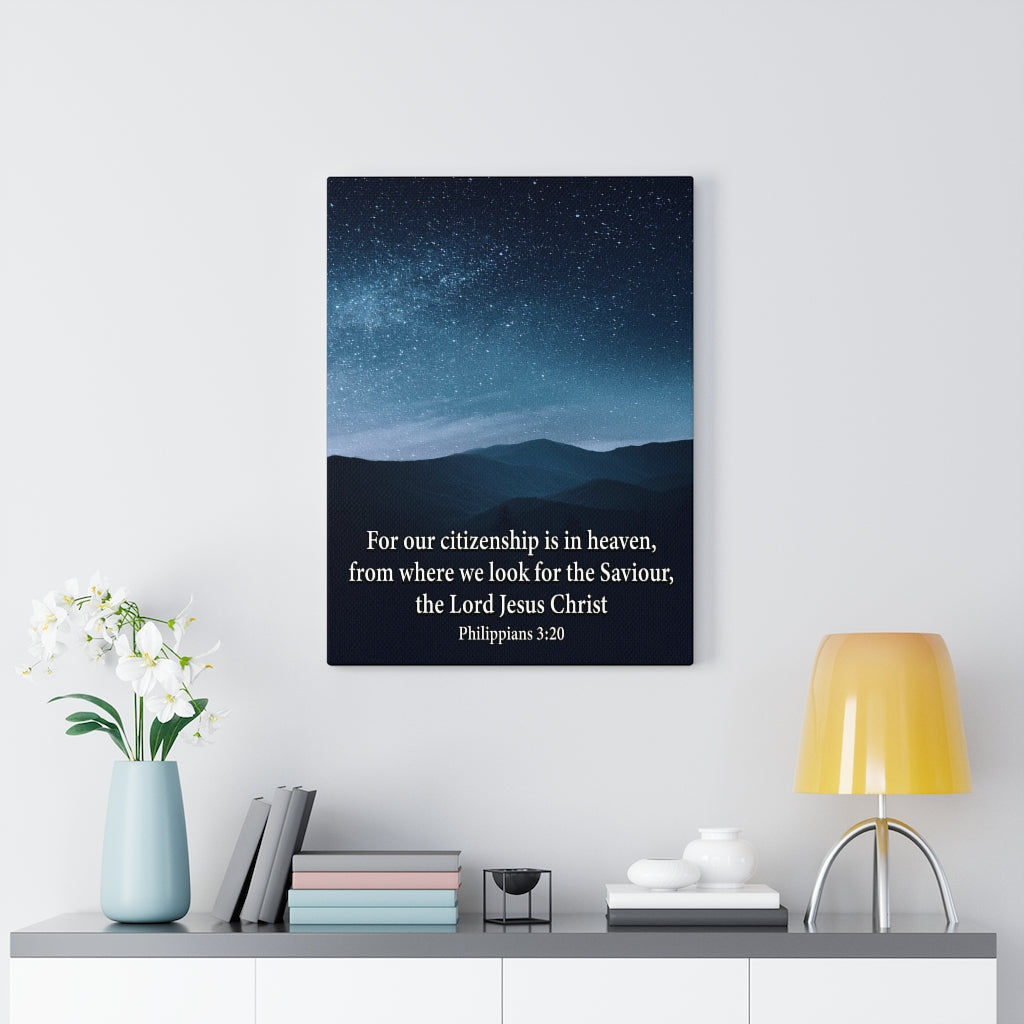 Scripture Walls Citizenship is in Heaven Philippians 3:20 Christian Wall Decor Bible Art Ready to Hang Unframed-Express Your Love Gifts