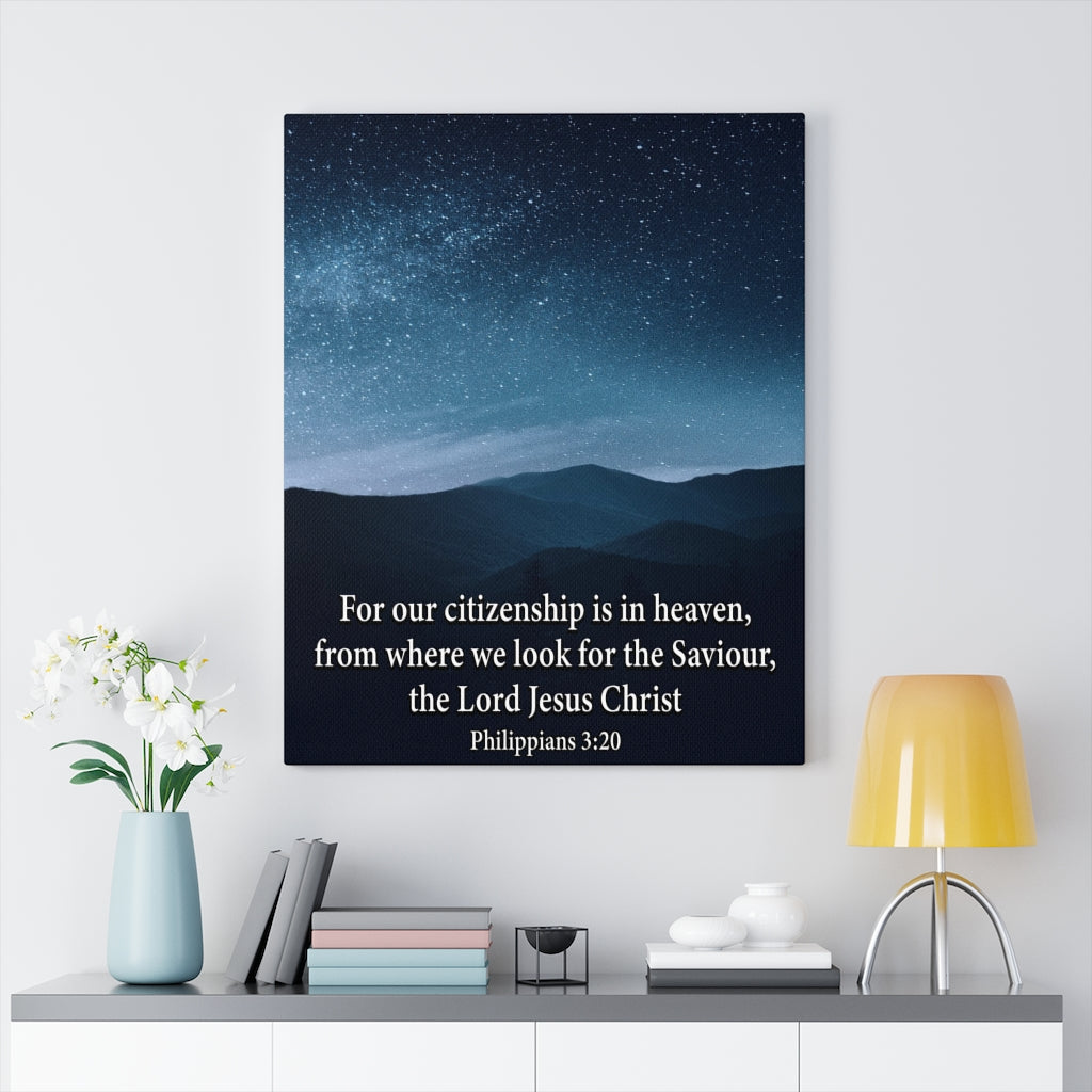 Scripture Walls Citizenship is in Heaven Philippians 3:20 Christian Wall Decor Bible Art Ready to Hang Unframed-Express Your Love Gifts