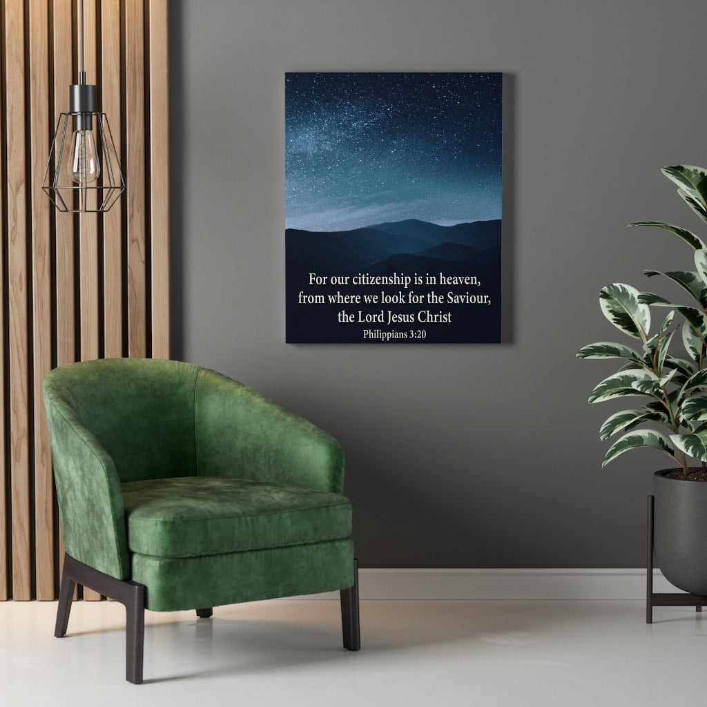 Scripture Walls Citizenship is in Heaven Philippians 3:20 Christian Wall Decor Bible Art Ready to Hang Unframed-Express Your Love Gifts