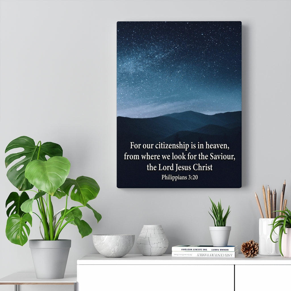 Scripture Walls Citizenship is in Heaven Philippians 3:20 Christian Wall Decor Bible Art Ready to Hang Unframed-Express Your Love Gifts