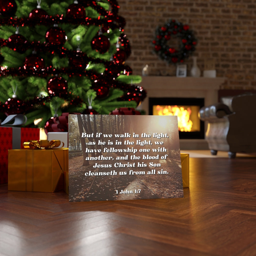 Scripture Walls Cleanseth Us 1 John 1:7 Bible Verse Canvas Christian Wall Art Ready to Hang Unframed-Express Your Love Gifts