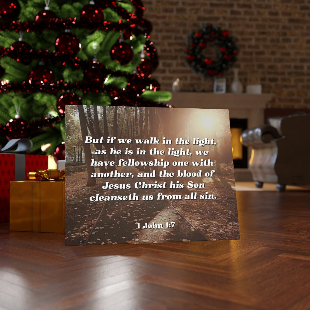 Scripture Walls Cleanseth Us 1 John 1:7 Bible Verse Canvas Christian Wall Art Ready to Hang Unframed-Express Your Love Gifts