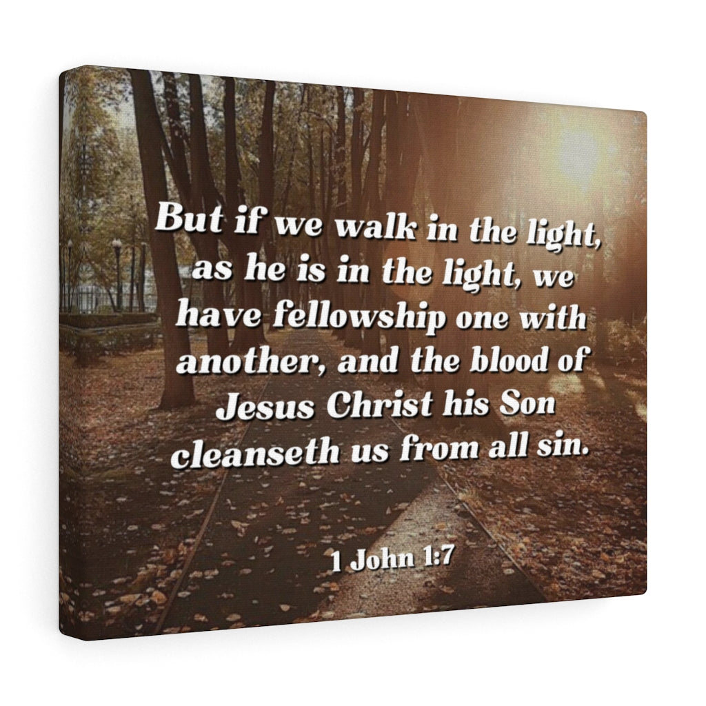 Scripture Walls Cleanseth Us 1 John 1:7 Bible Verse Canvas Christian Wall Art Ready to Hang Unframed-Express Your Love Gifts