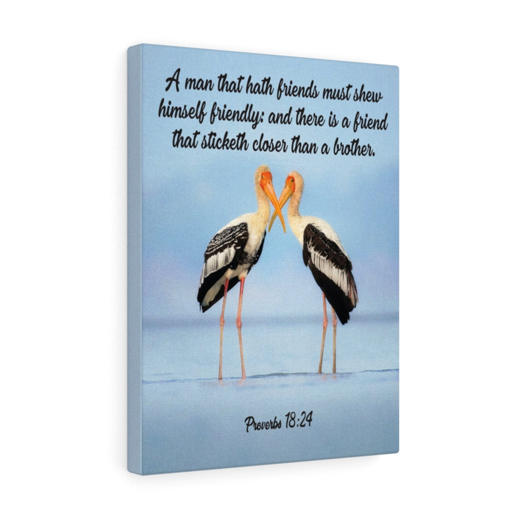 Scripture Walls Closer Than a Brother Proverbs 18:24 Bible Verse Canvas Christian Wall Art Ready to Hang Unframed-Express Your Love Gifts