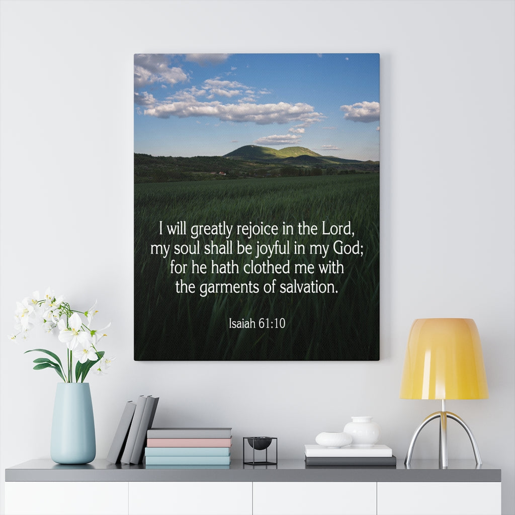 Scripture Walls Clothed in Salvation Isaiah 61:10 Wall Art Christian Home Decor Unframed-Express Your Love Gifts