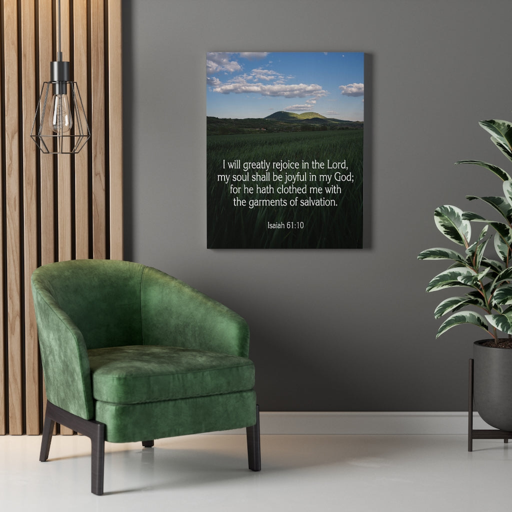 Scripture Walls Clothed in Salvation Isaiah 61:10 Wall Art Christian Home Decor Unframed-Express Your Love Gifts