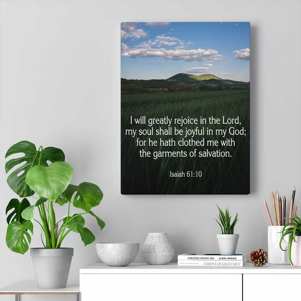 Scripture Walls Clothed in Salvation Isaiah 61:10 Wall Art Christian Home Decor Unframed-Express Your Love Gifts