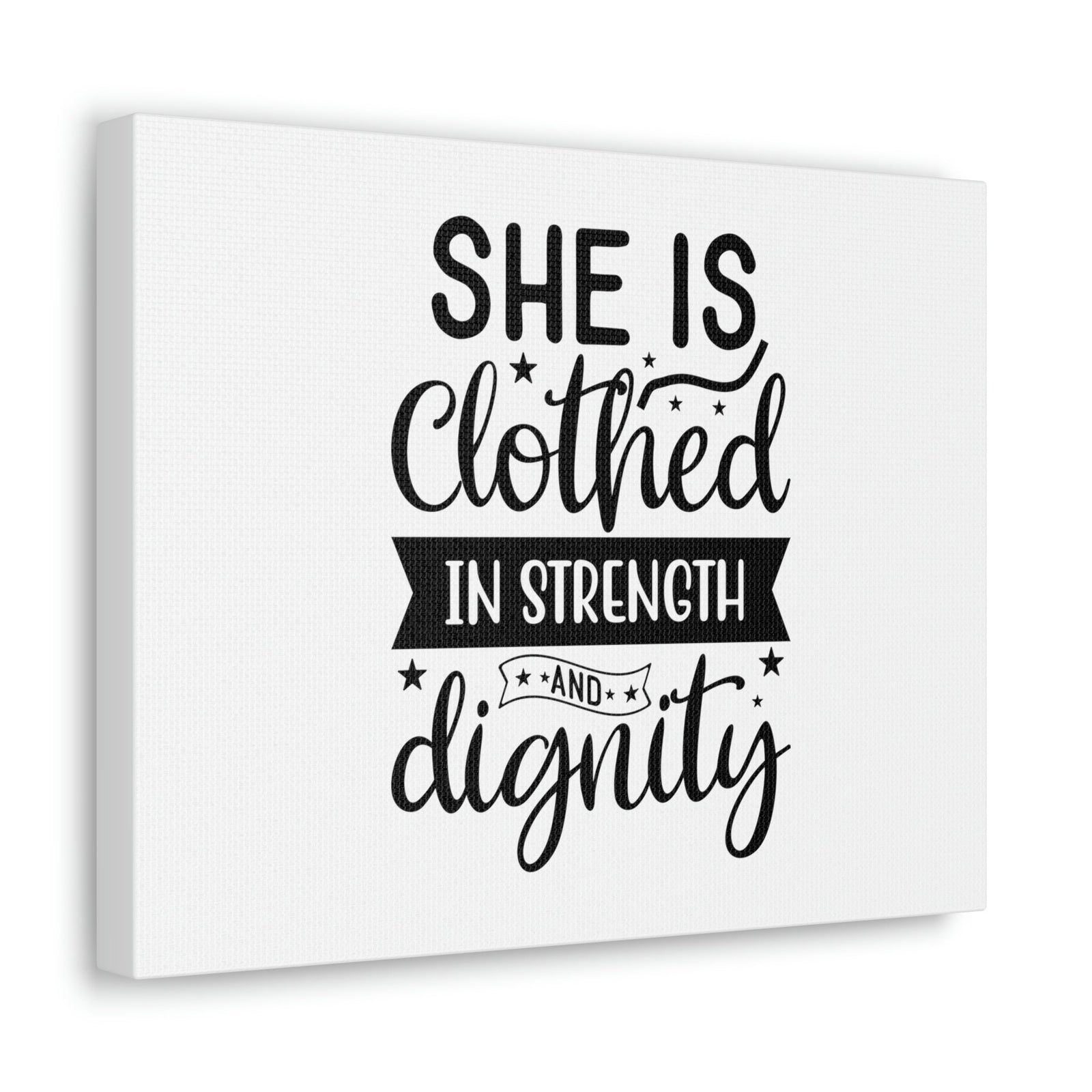 Scripture Walls Clothed In Strength Proverbs 31:25 Many Stars Christian Wall Art Bible Verse Print Ready to Hang Unframed-Express Your Love Gifts